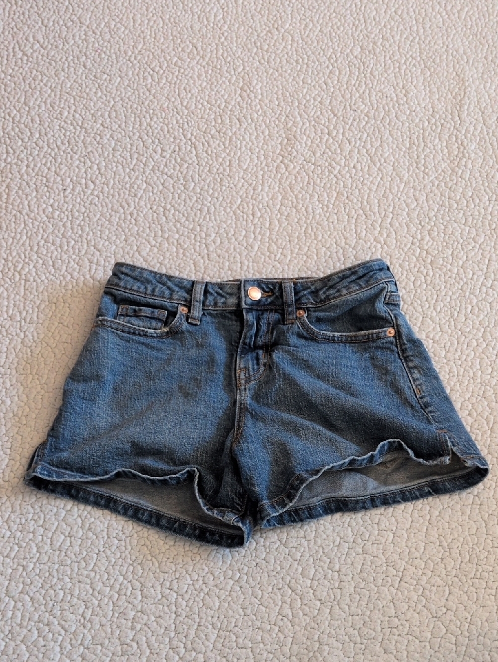 Wildfable Midrise Distressed Acid Wash Midi Denim Shorts Resortwear Summer Beach